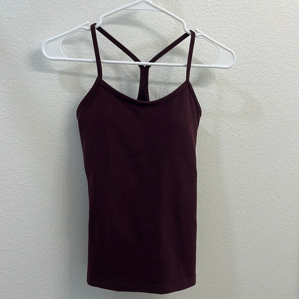Lululemon racerback top with built in padded bra
